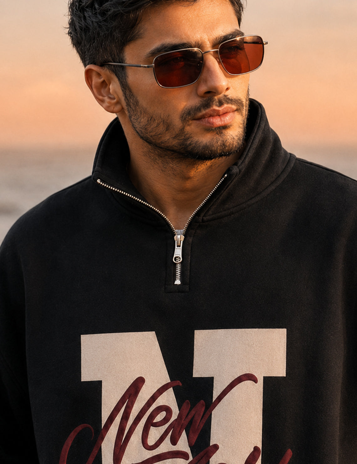 Force Printed Men Black Sweatshirt