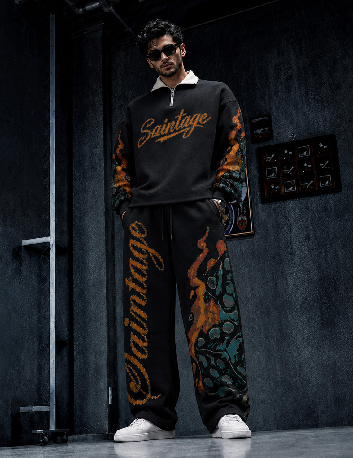 FORCE Mens Black Co-ords Set