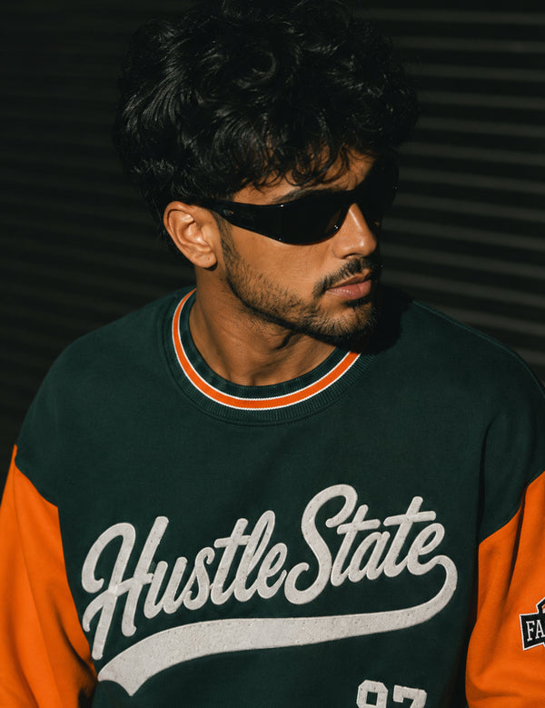 Force Printed Men Green Sweatshirt