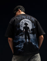 Force Graphic Print Men Round Neck Black T-Shirt