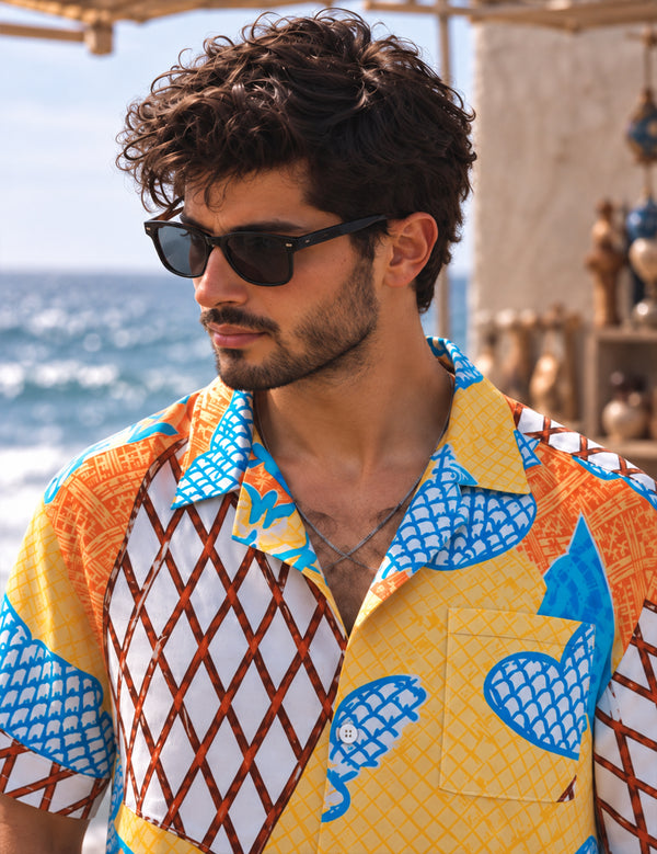 Force Mens Geomatric Print Shirt
