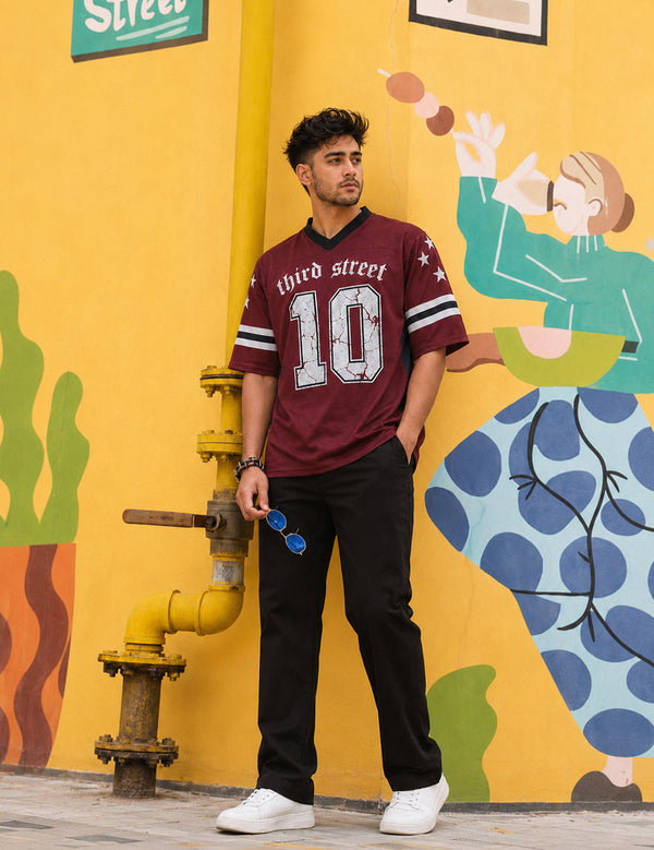 Force Printed Men V Neck T-Shirt
