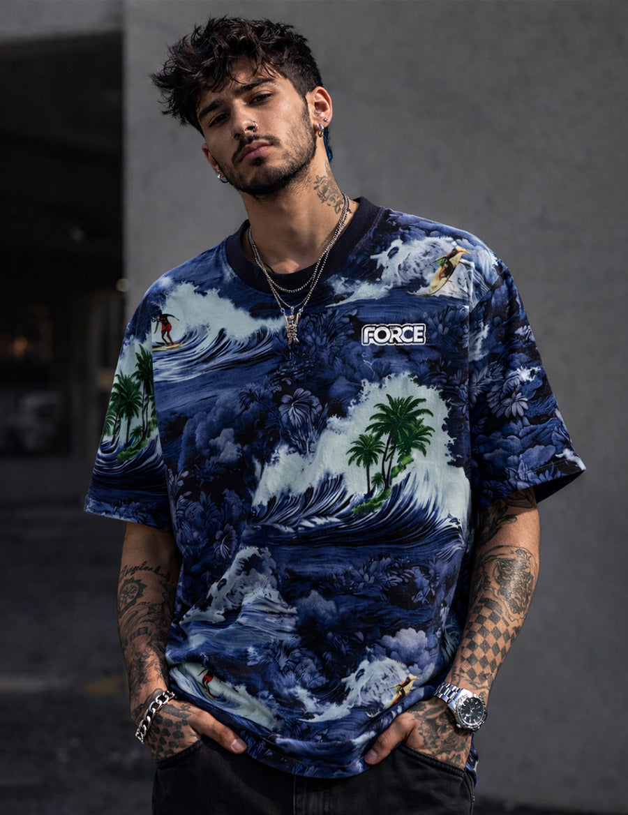 Force Printed Men Round Neck Multicolor T-Shirt