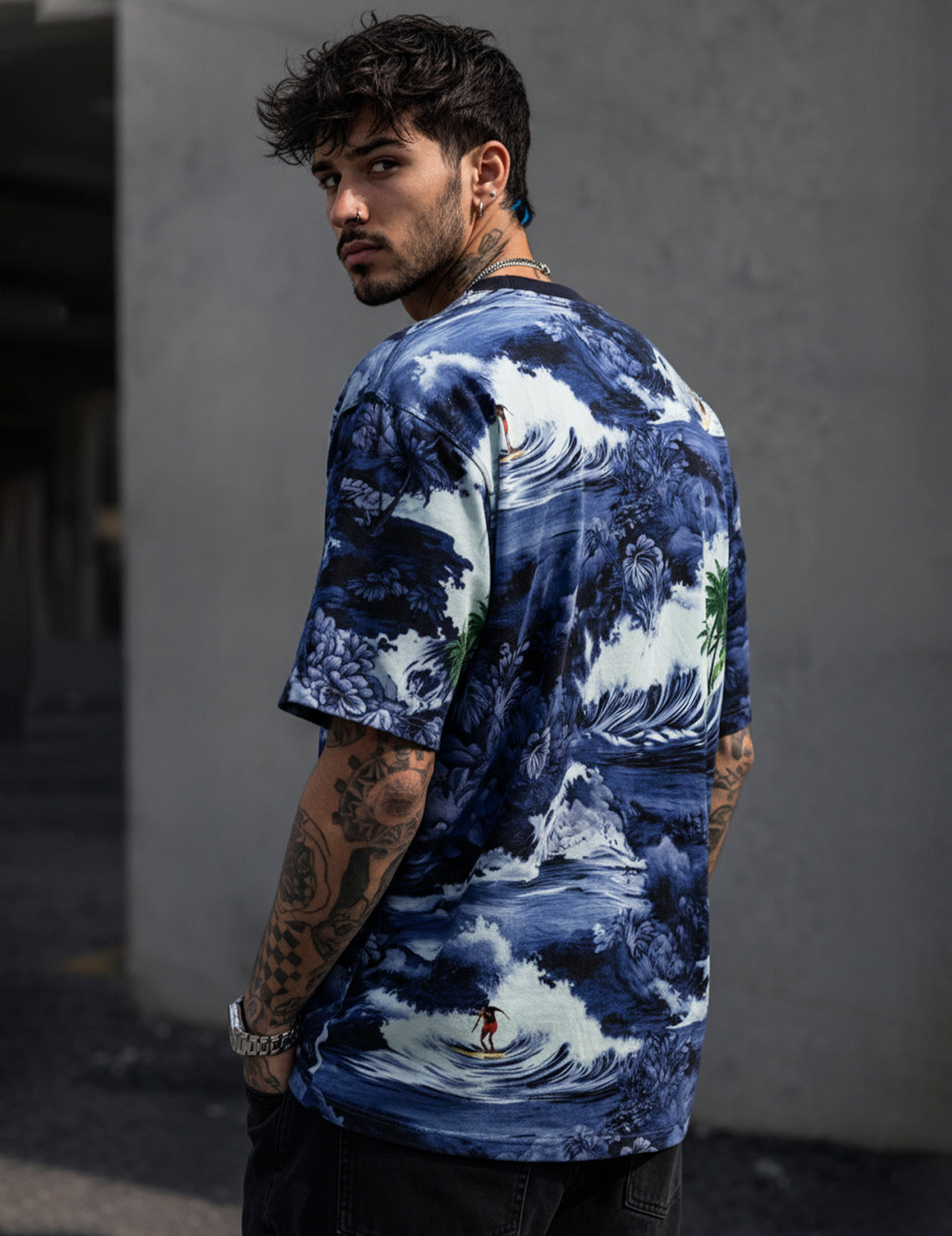 Force Printed Men Round Neck Multicolor T-Shirt
