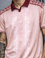 Force Printed Men Polo Neck Pink T-Shirt