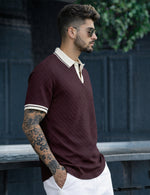 Force Solid Men Polo Neck WINE T-Shirt