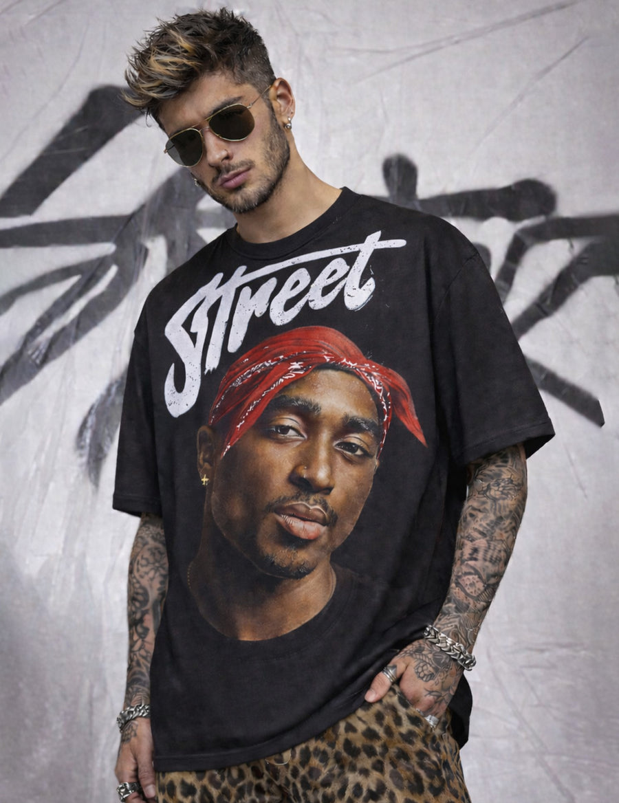 Force Printed Men Round Neck Black T-Shirt