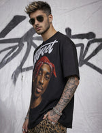 Force Printed Men Round Neck Black T-Shirt