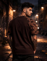 Force Printed Men Round Neck Brown T-Shirt