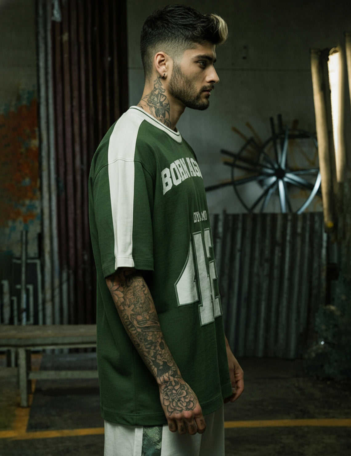 Force Printed Men Round Neck Green T-Shirt