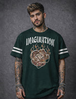 Force Printed Men Round Neck Green T-Shirt