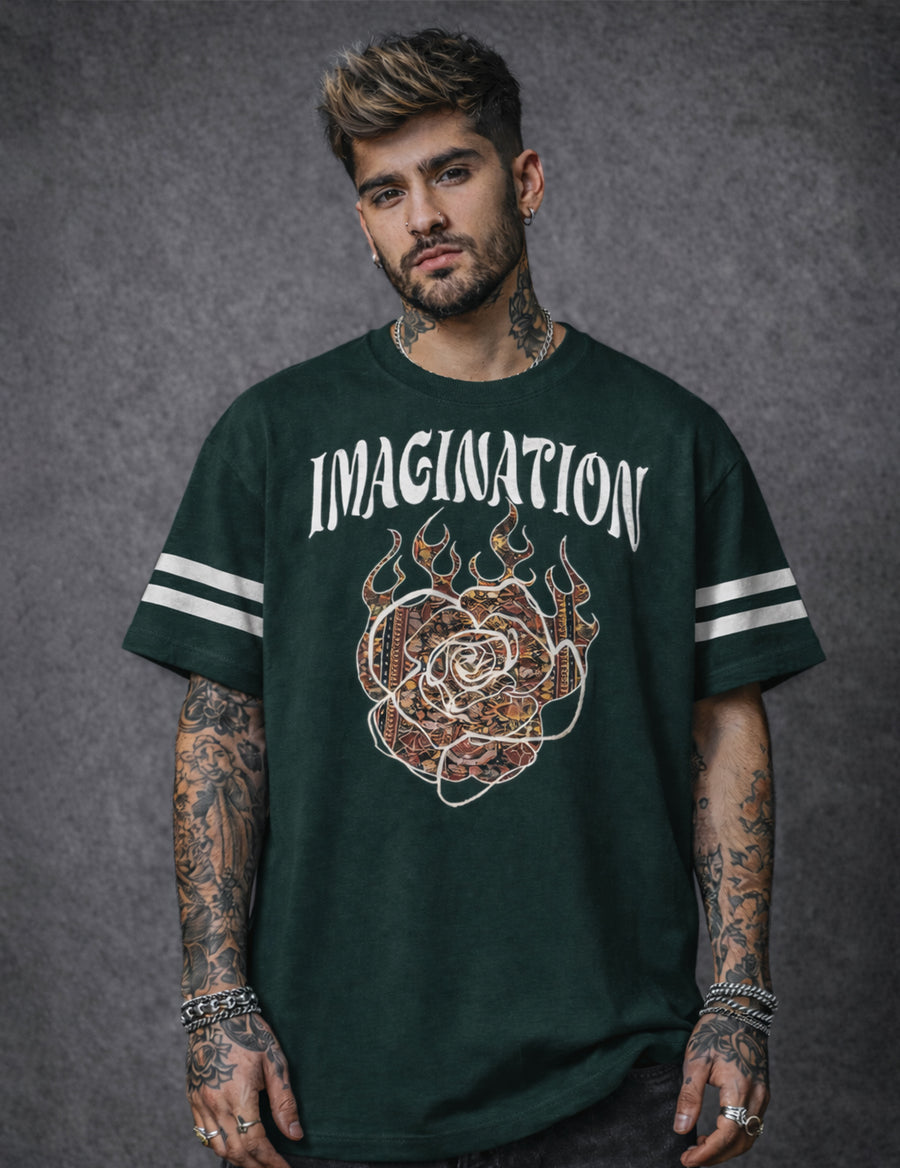 Force Printed Men Round Neck Green T-Shirt