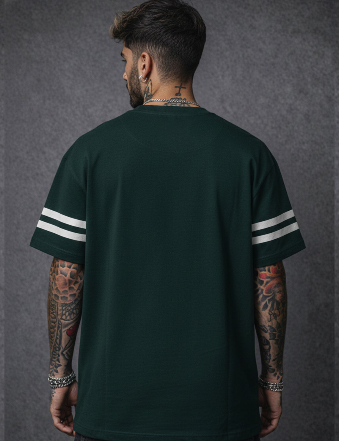 Force Printed Men Round Neck Green T-Shirt