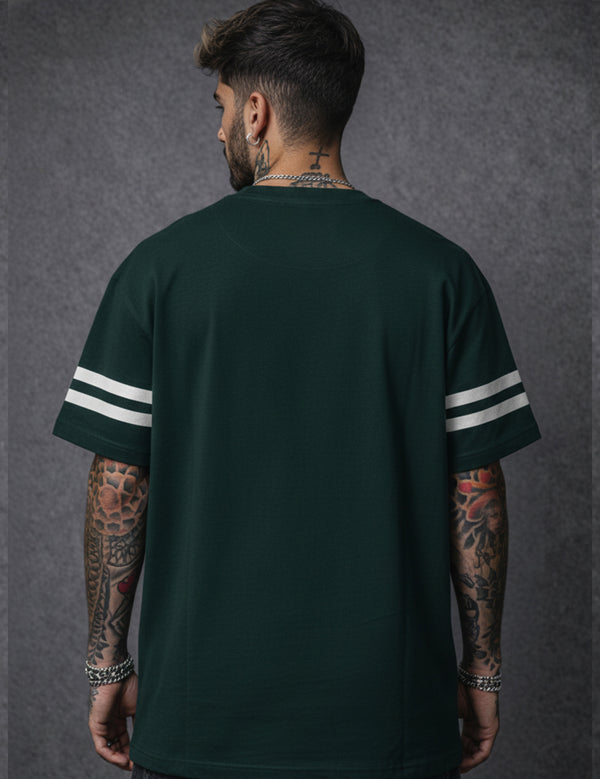 Force Printed Men Round Neck Green T-Shirt