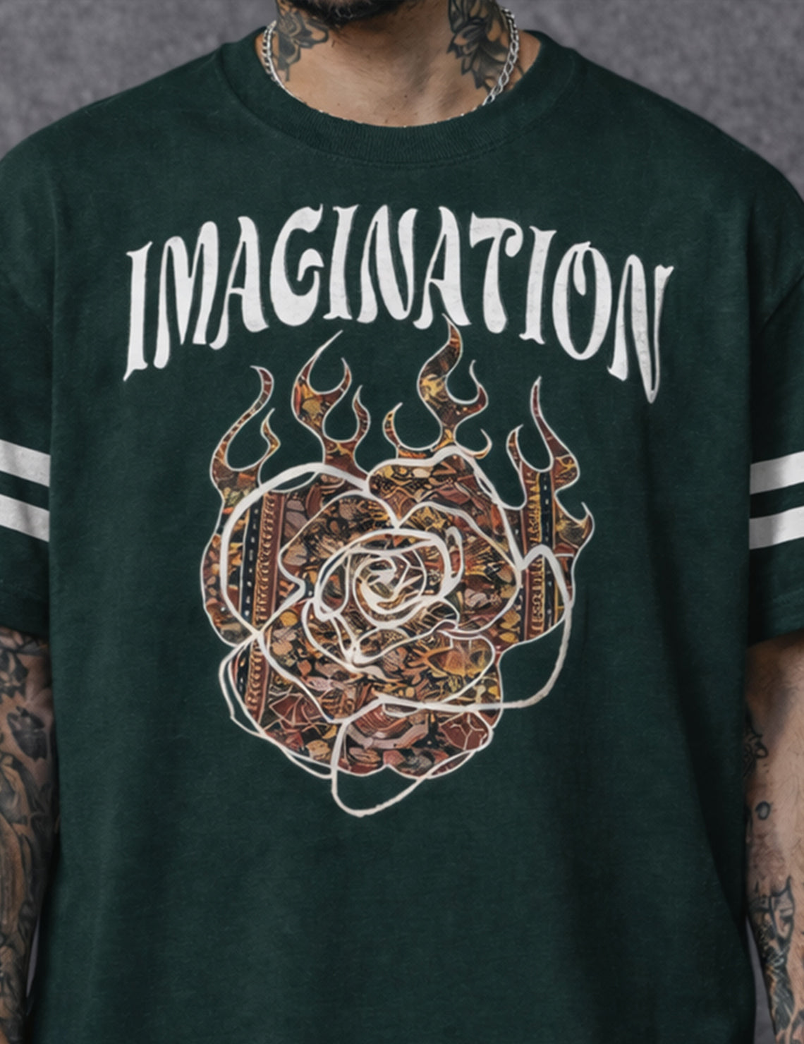 Force Printed Men Round Neck Green T-Shirt