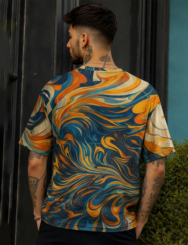 Force Printed Men Round Neck Multicolor T-Shirt