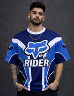 Force Printed Men Round Neck Blue T-Shirt
