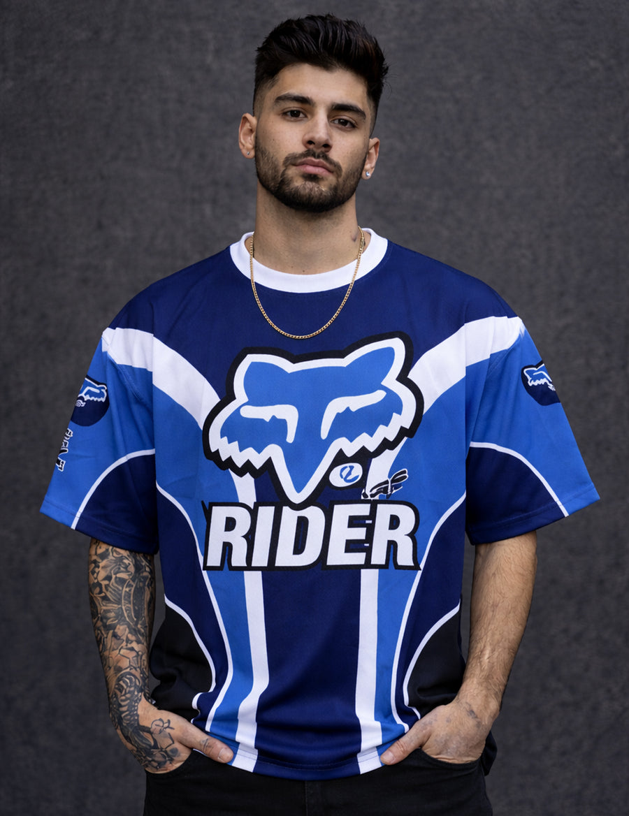 Force Printed Men Round Neck Blue T-Shirt