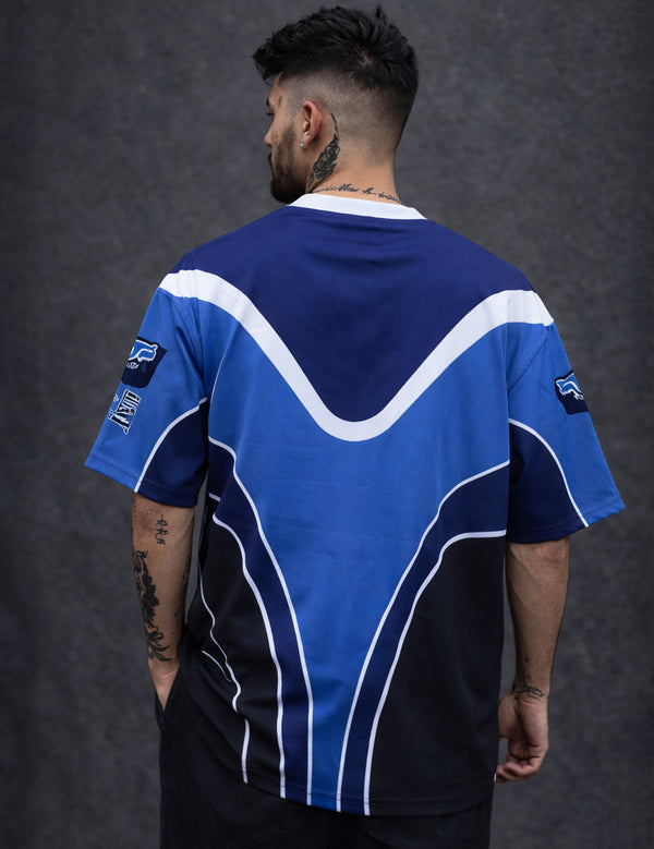 Force Printed Men Round Neck Blue T-Shirt