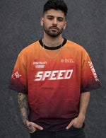Force Printed Men Round Neck Orange T-Shirt
