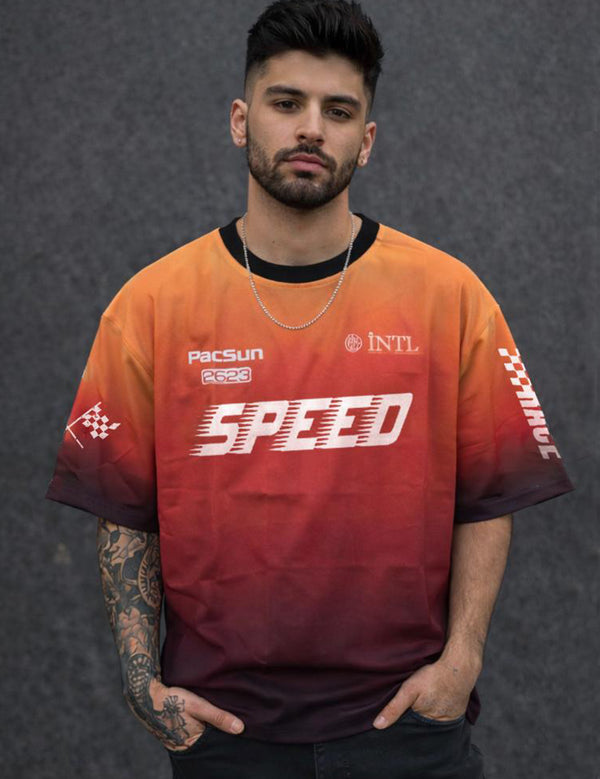 Force Printed Men Round Neck Orange T-Shirt