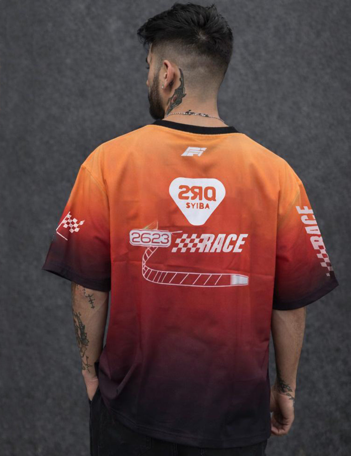 Force Printed Men Round Neck Orange T-Shirt