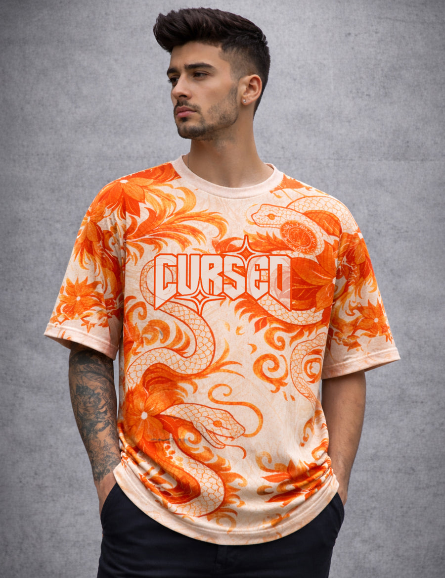 Force Printed Men Round Neck White T-Shirt