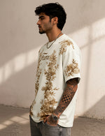 Force Printed Men Round Neck Beige T-Shirt