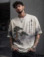 Force Printed Men Round Neck White T-Shirt