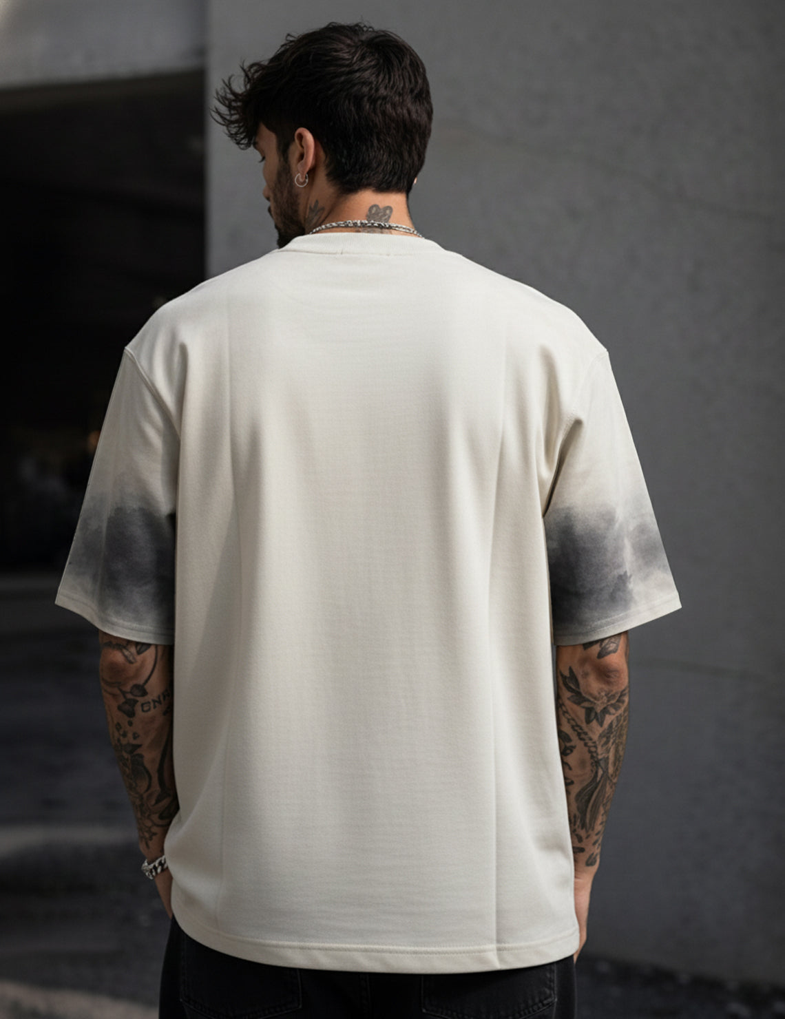 Force Printed Men Round Neck White T-Shirt