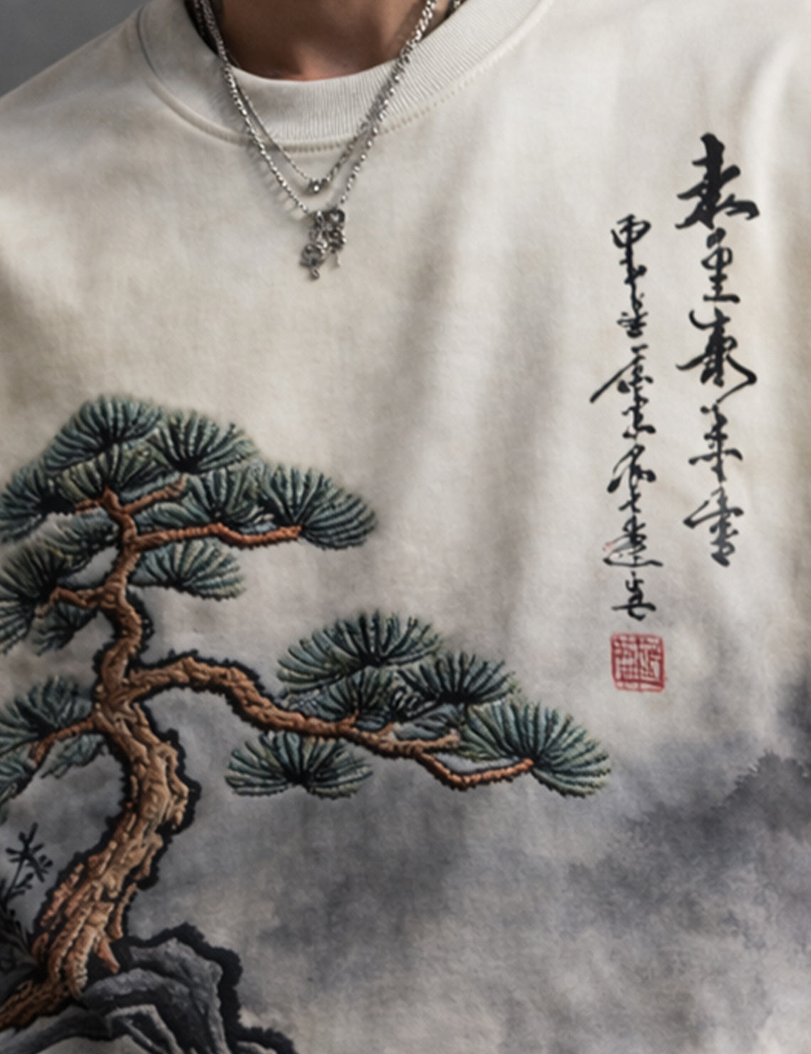 Force Printed Men Round Neck White T-Shirt