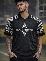 Force Printed Men Polo Neck Black T-Shirt