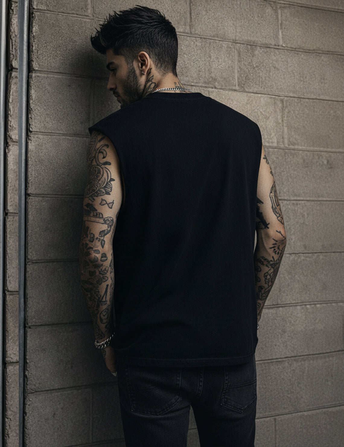 Force Men Black Vest