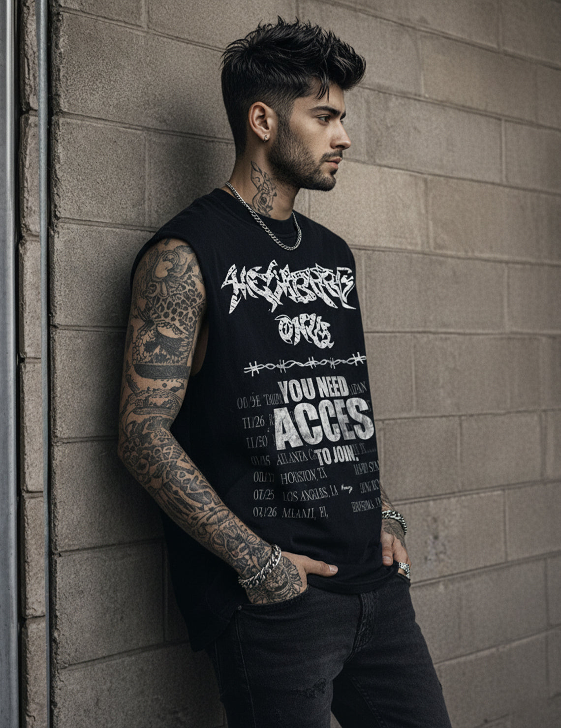 Force Men Black Vest