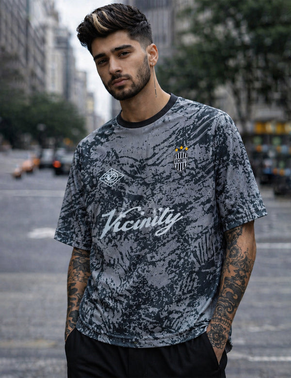 Force Printed Men Round Neck Grey T-Shirt