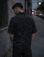 Force Printed Men Zip Neck Black T-Shirt