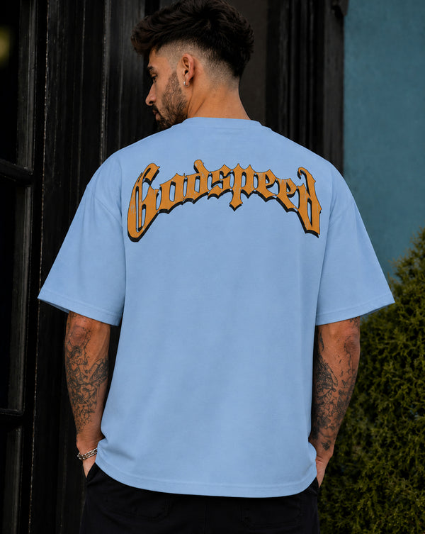 Force Printed Men Round Neck Blue T-Shirt