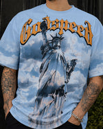 Force Printed Men Round Neck Blue T-Shirt