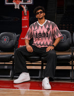 Force Printed Men V-Neck Pink T-Shirt
