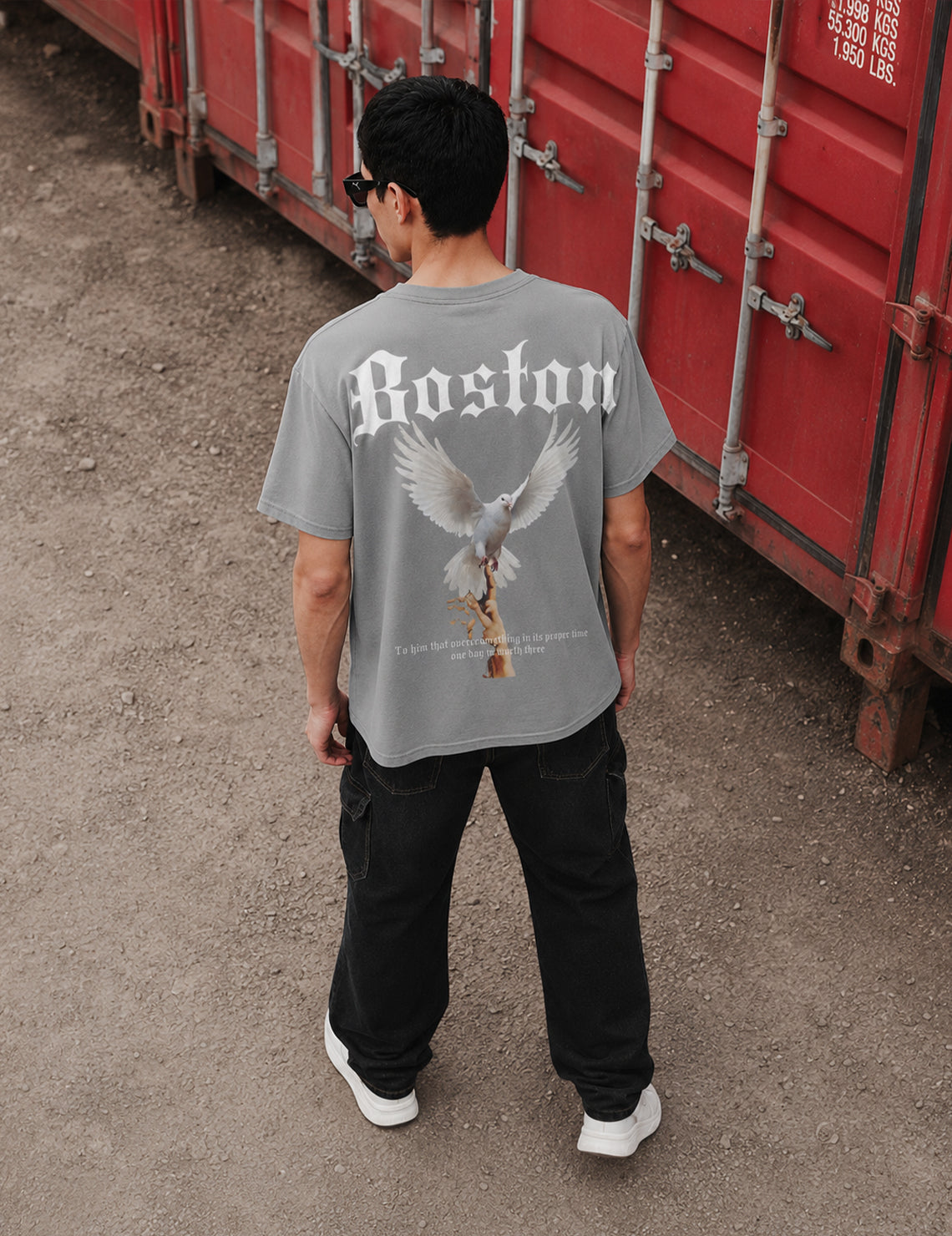Force Printed Men Round Neck Grey T-Shirt