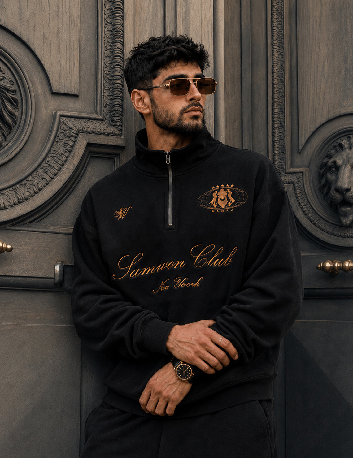 Force Printed Men Black Sweatshirt