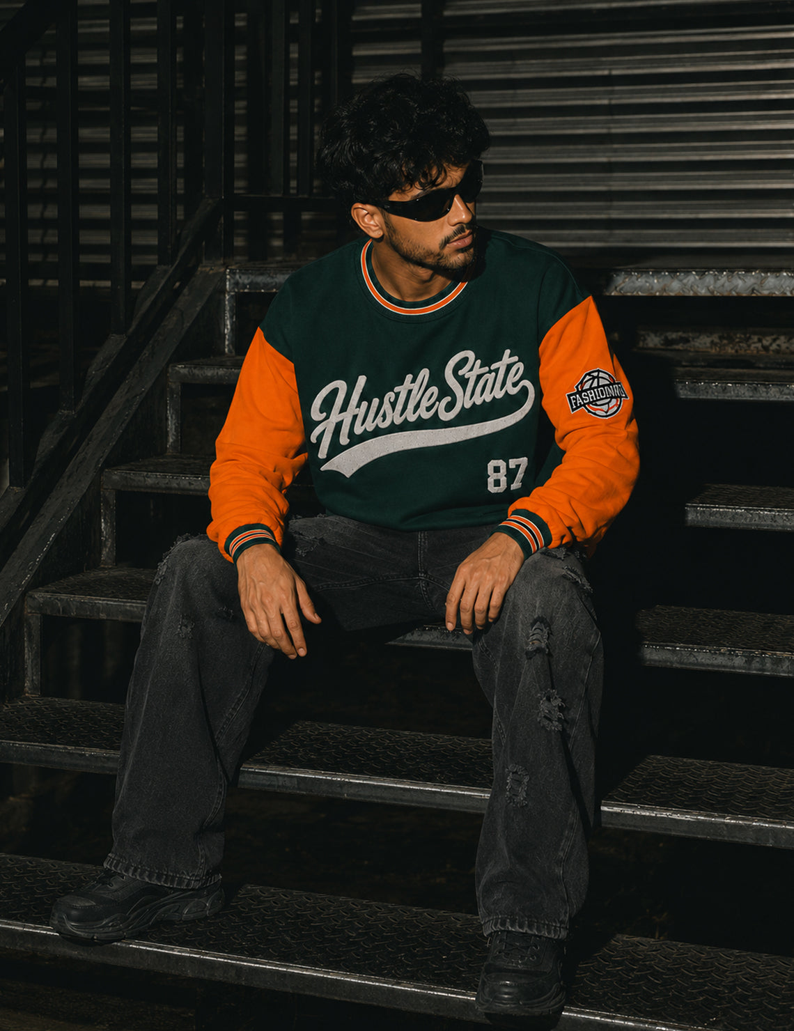 Force Printed Men Green Sweatshirt