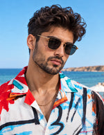 Force Mens Abstract Print White Shirt