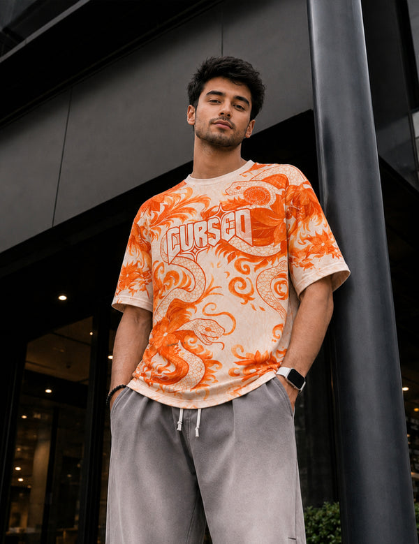 Force Printed Men Round Neck White T-Shirt