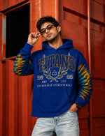 Force Printed Men Blue Hooded Sweatshirt