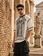 Force Printed Men Round Neck Beige T-Shirt