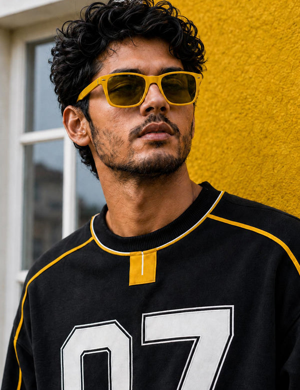 Force Printed Men Black Sweatshirt
