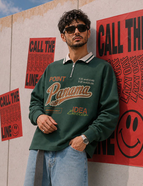 Force Printed Men Green Sweatshirt