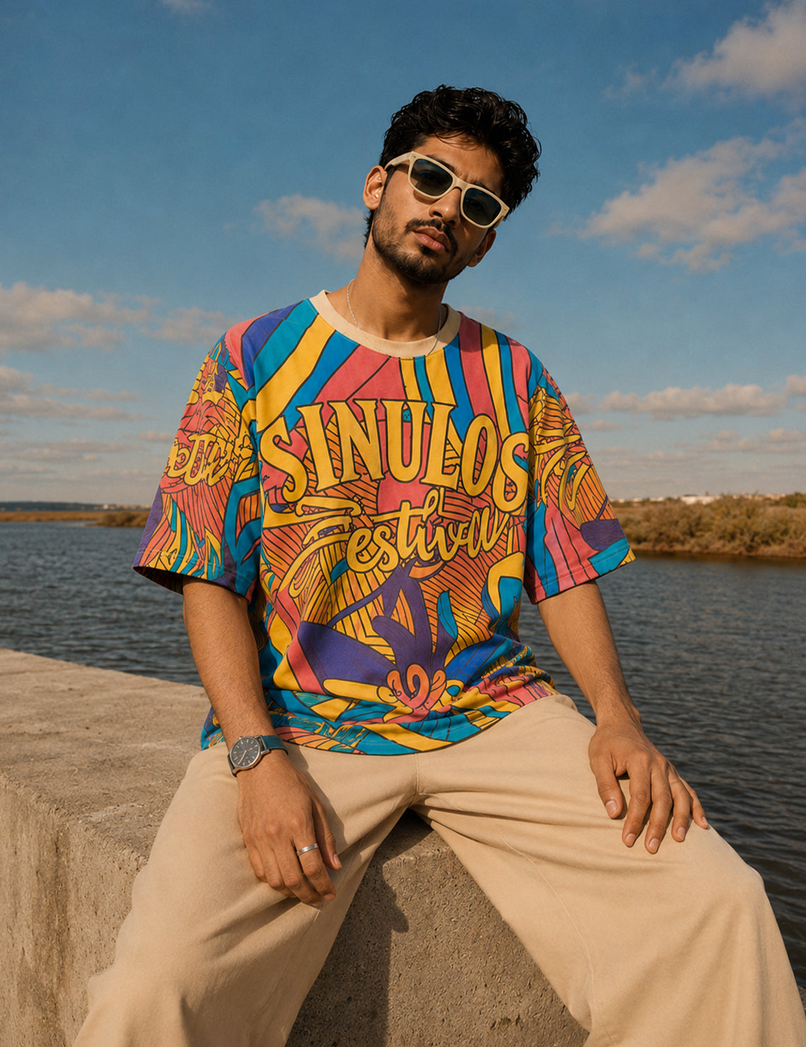 Force Printed Men Round Neck Multi Colour T-Shirt