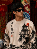 Force Printed Men Round Neck Beige T-Shirt